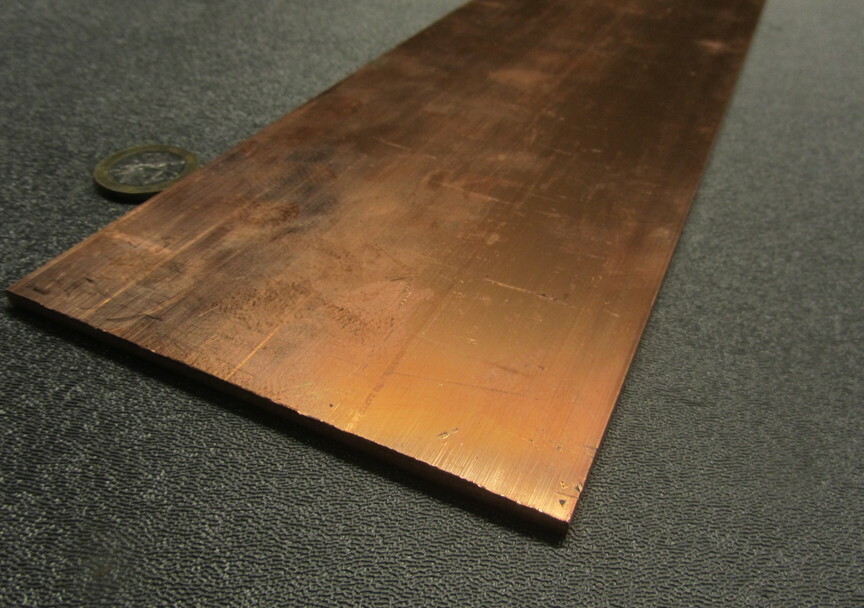 110 Copper Bar H02, 1/8″ Thick x 4.0″ Wide x 4 Ft Length