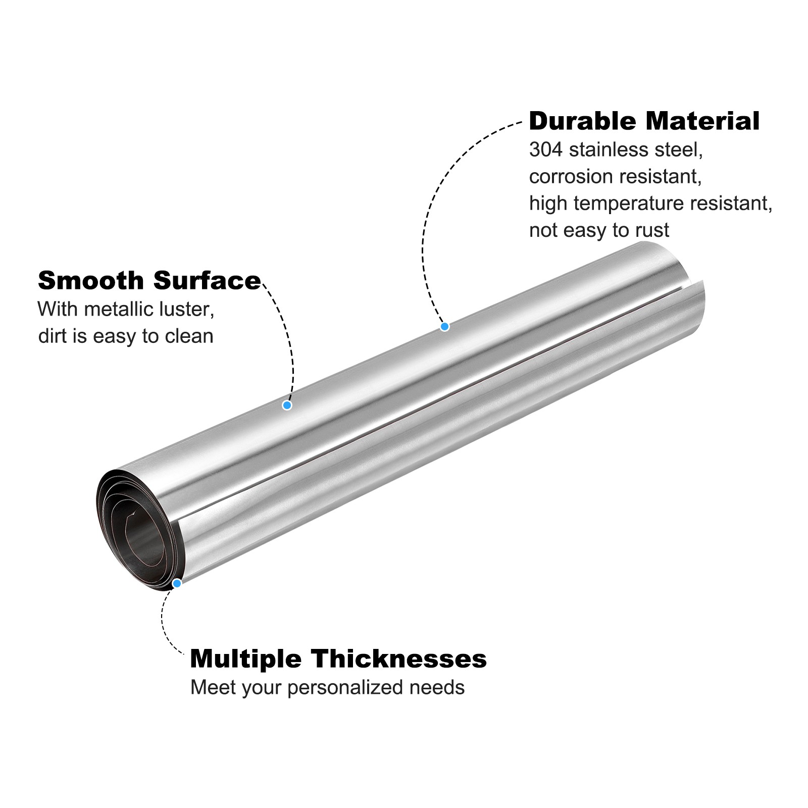 1Pcs 0.2mmx300mmx1M Foil Roll DIY Polished Finish Plate