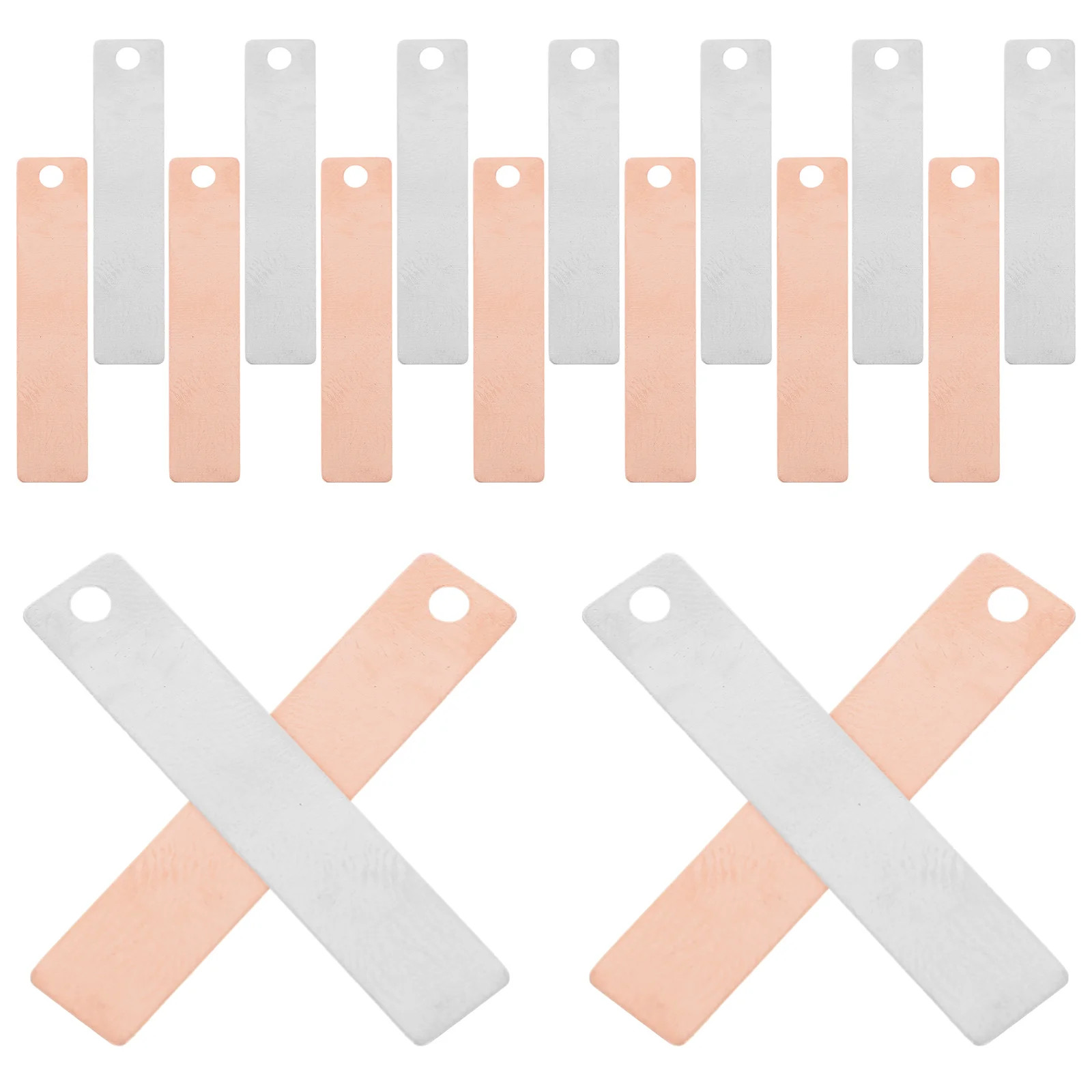 20 Pcs Copper Zinc Sheets Strips for Science Experiments Projects Kids Learning