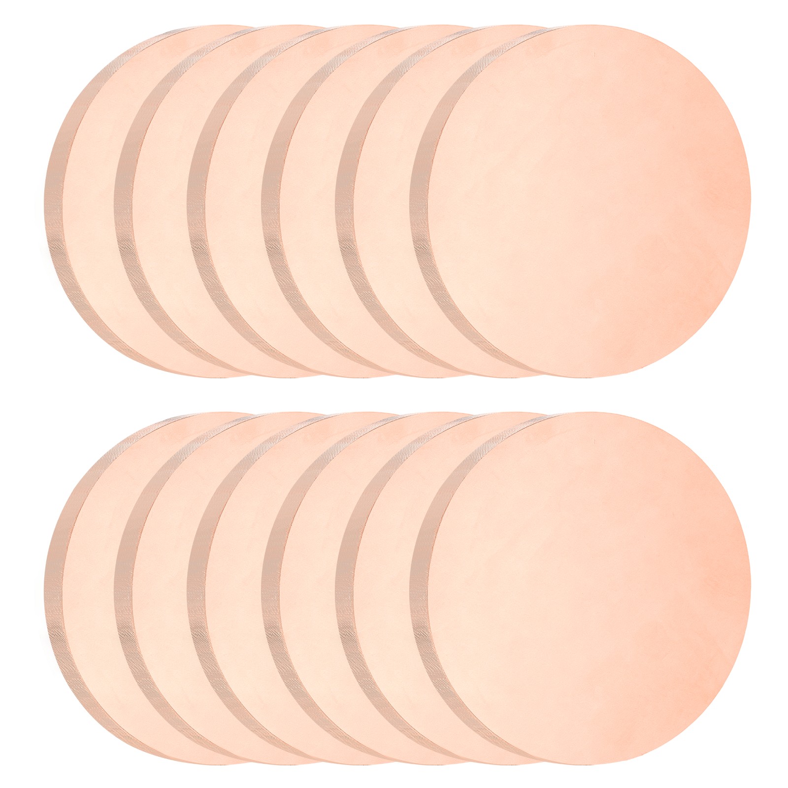12Pcs Copper Round Plate, 0.02″ Thick 0.6″ Dia C1100 Pure Copper Sheet
