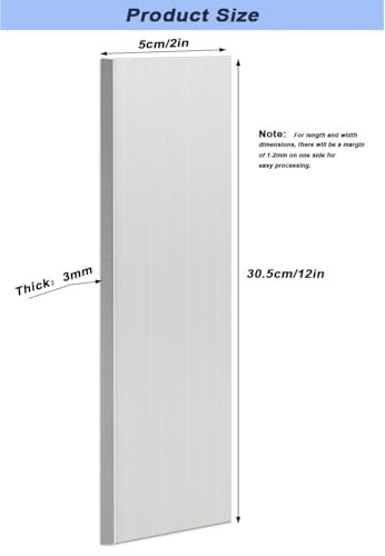 Aluminum Flat Bar 2 Pack 1/8 x 2 x 12 Inch 6061 Square Plate for Crafting DIY