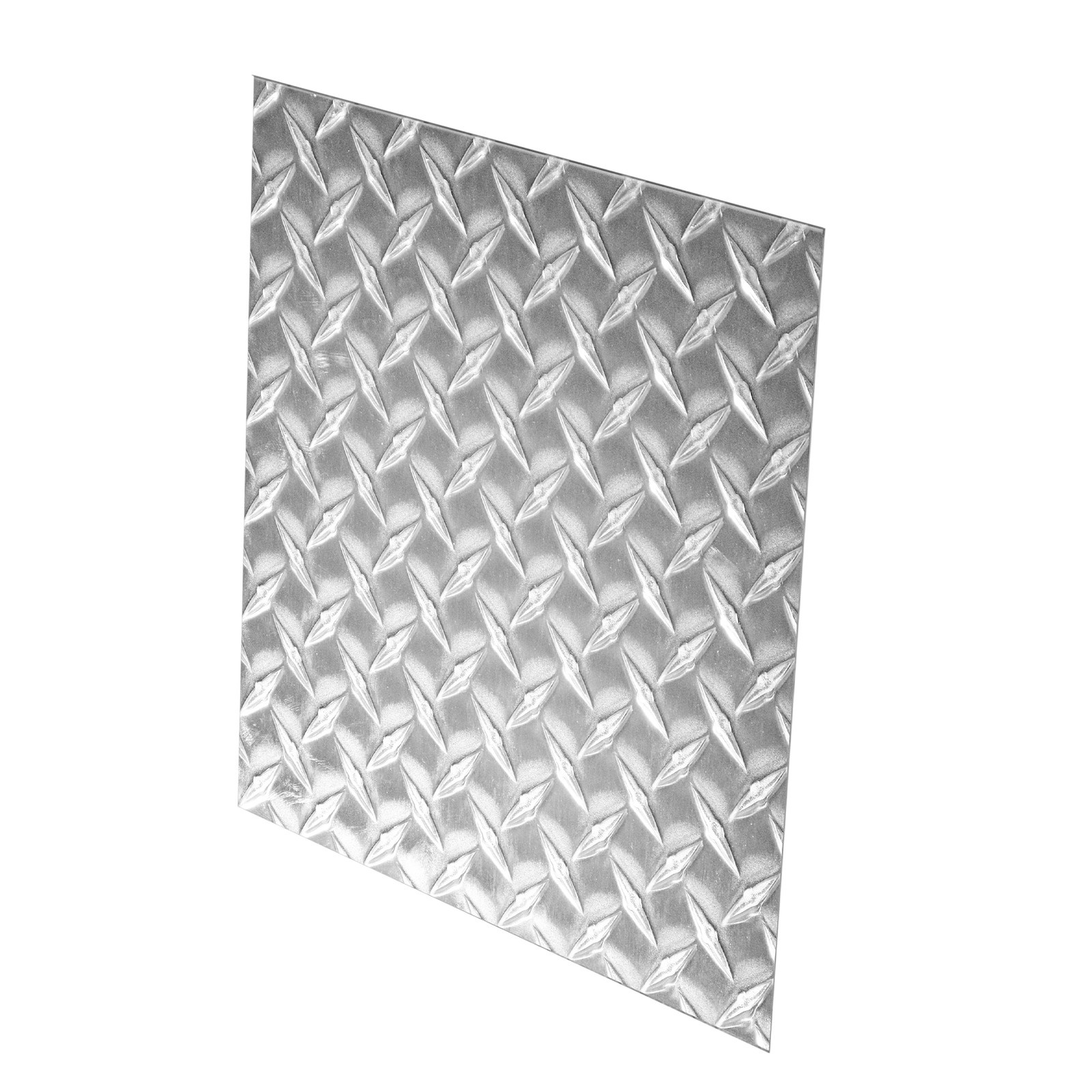 10.63×10.63 Inch Silver 5 Bar Tread Plate Industrial Grade Aluminum Panel