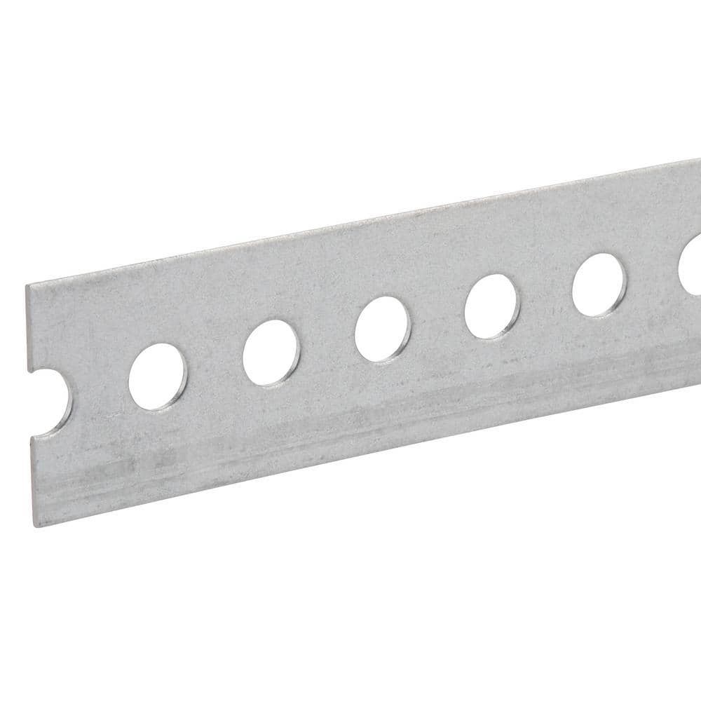 1-3/8 in. x 3 ft. – 16 Gauge Thick Zinc Plated Perforated Steel Flat Bar