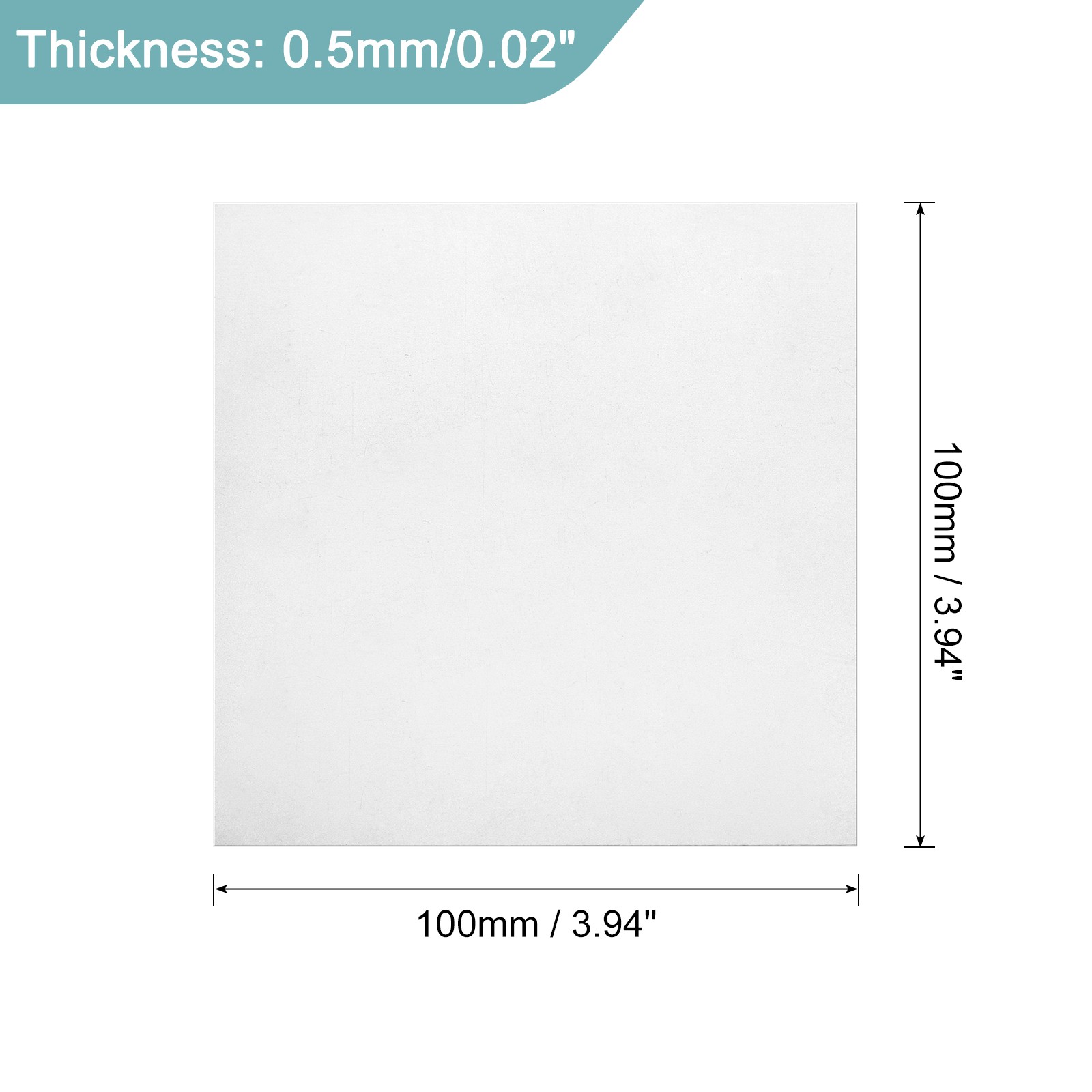 1Pcs GR1 Titanium Plate Sheet, 100x100x0.5mm Titanium Alloy Metal Sheet