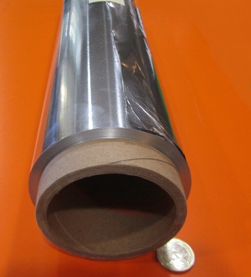 1100 Aluminum Foil (O) .001″ Thick x 18″ Wide x 250 Feet Long Roll