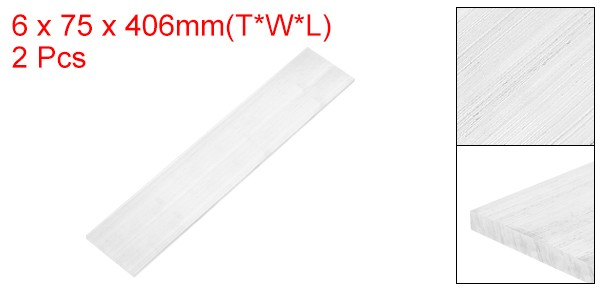 Square Aluminum Flat Bar, 2Pcs 1/4″ Thickness 3″ Width 16″ Length