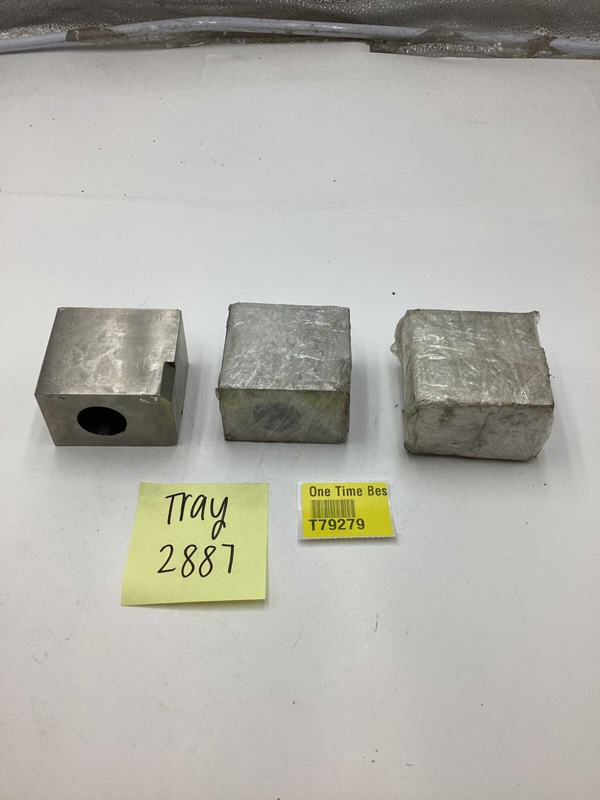 (QTY 3) Latini A10674 Steel Square Block Silver Gray 3 Inch Heavy Duty