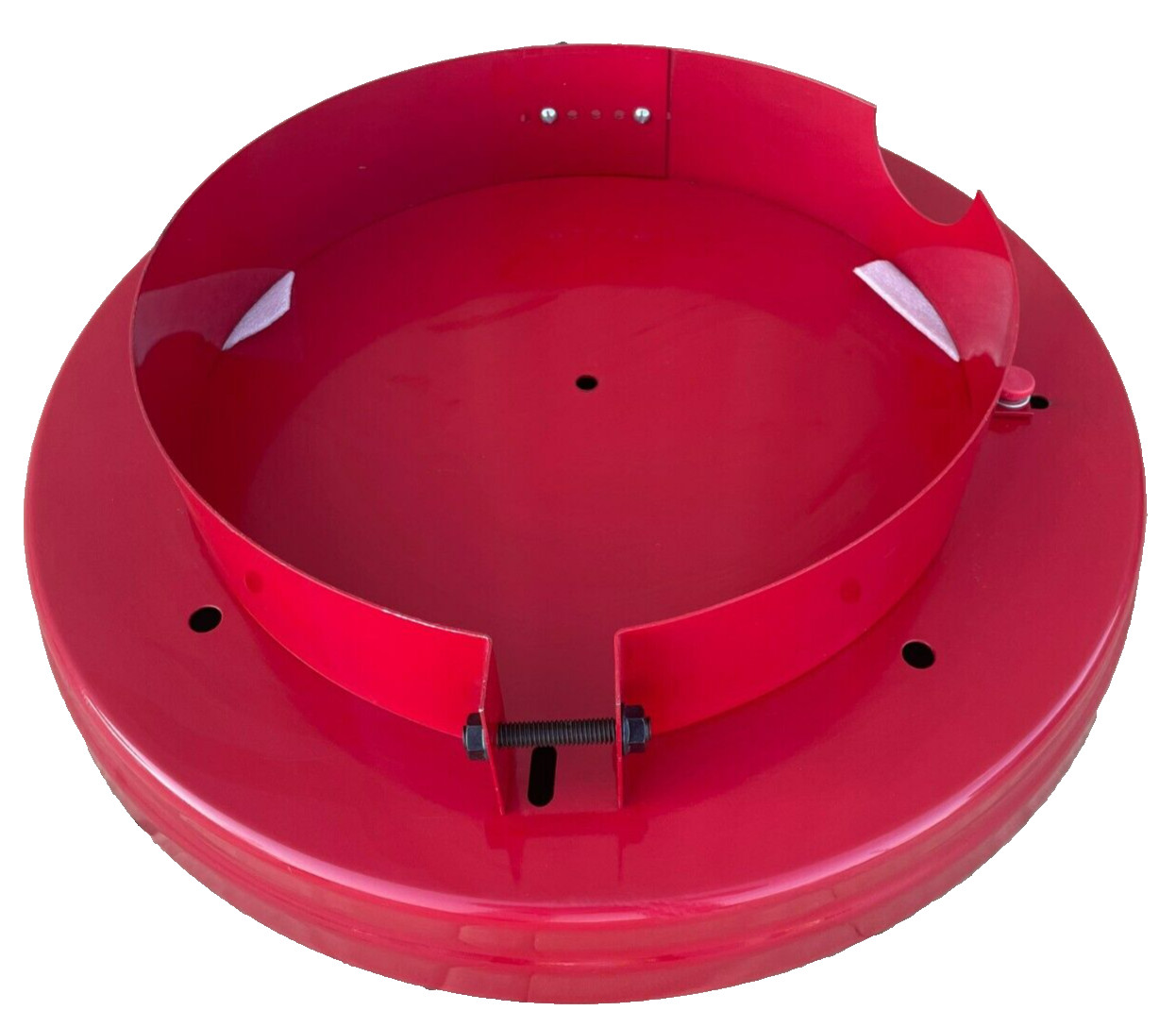 Unbranded Steel Round Cylinder Holder Base Red