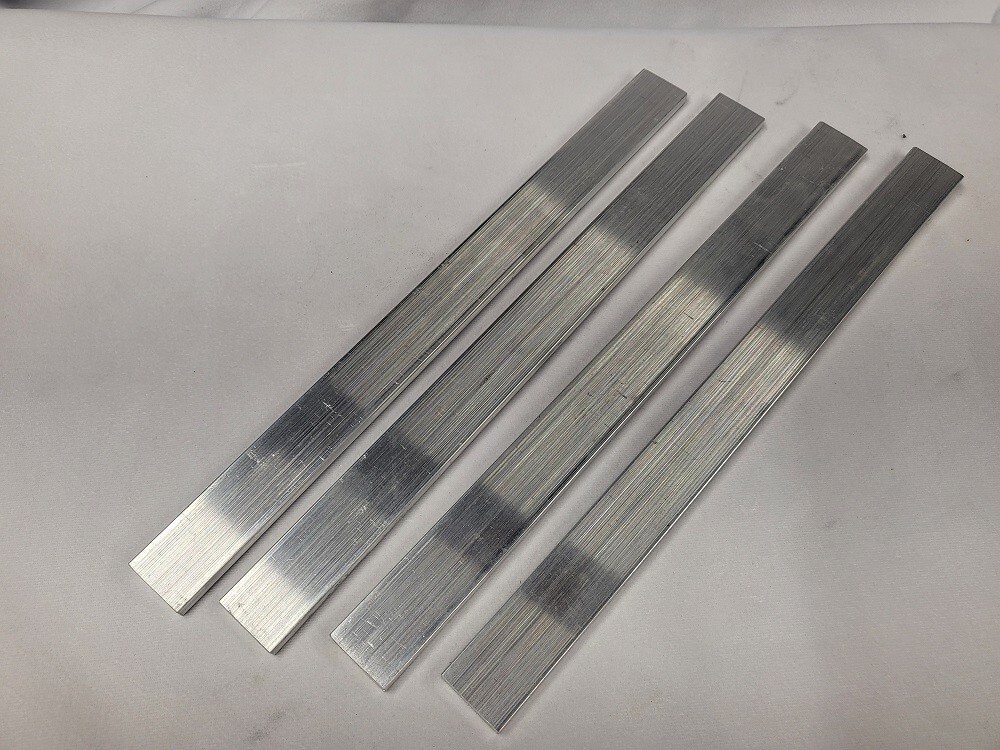 6061 Aluminum Flat Bar, 1/4″ x 1″ x 10″ long, Solid Stock, 4 pack