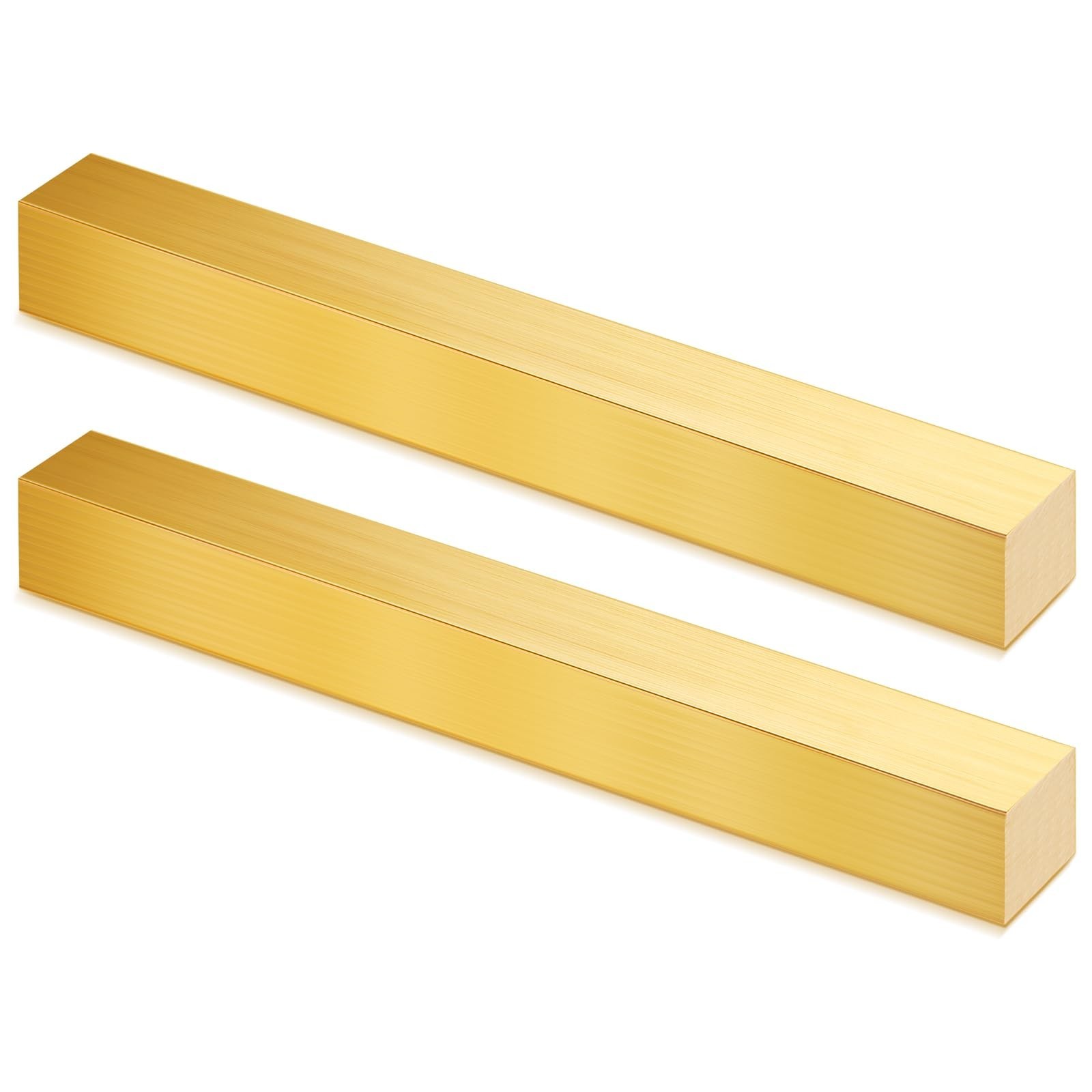 2 Pack 1″ x 1″ C360 Brass Flat Bar Blank, 5″ Long Sheet for Craft & Knife Making