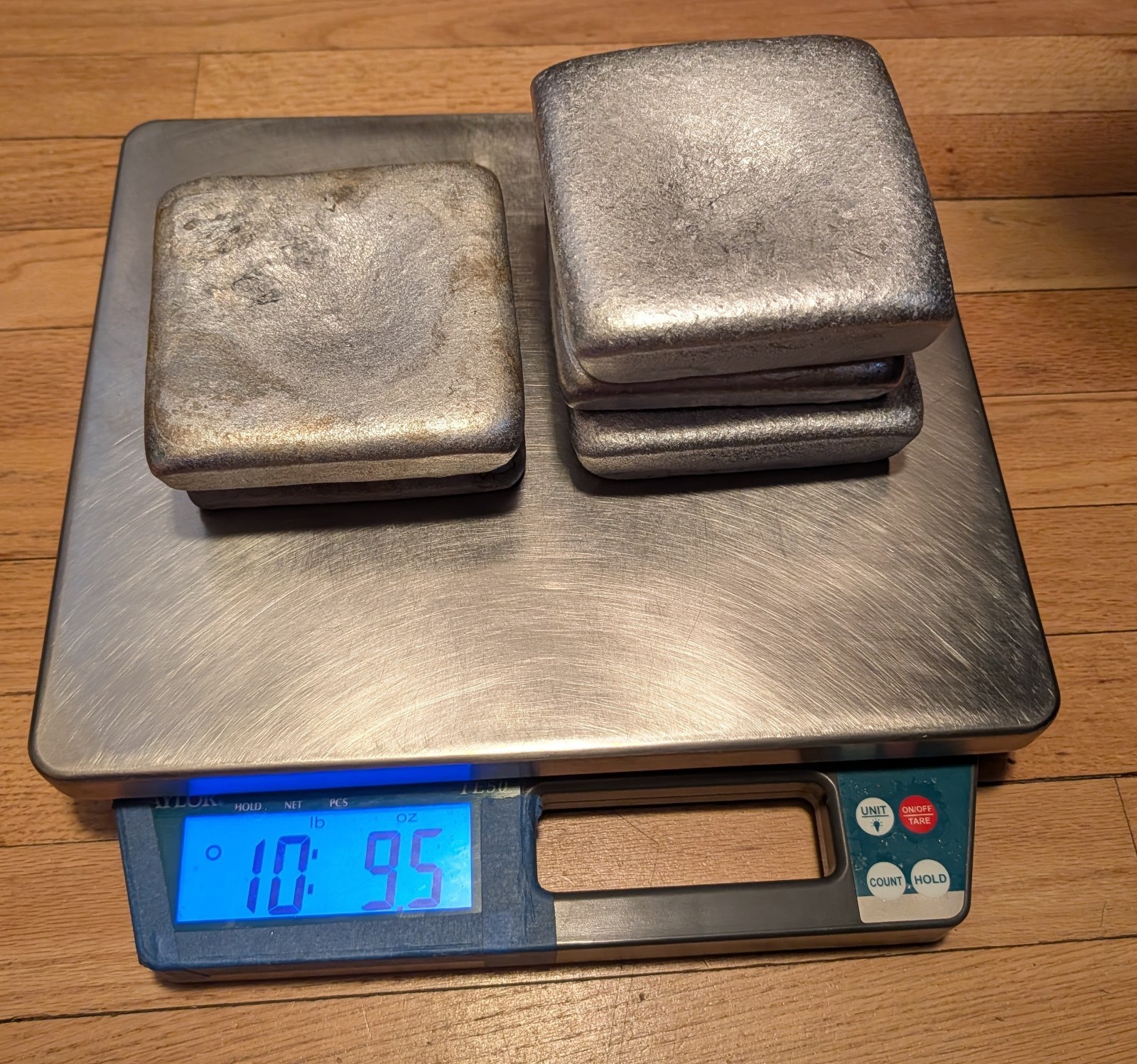 Aluminum Ingots For Casting (Hand poured) 10lbs