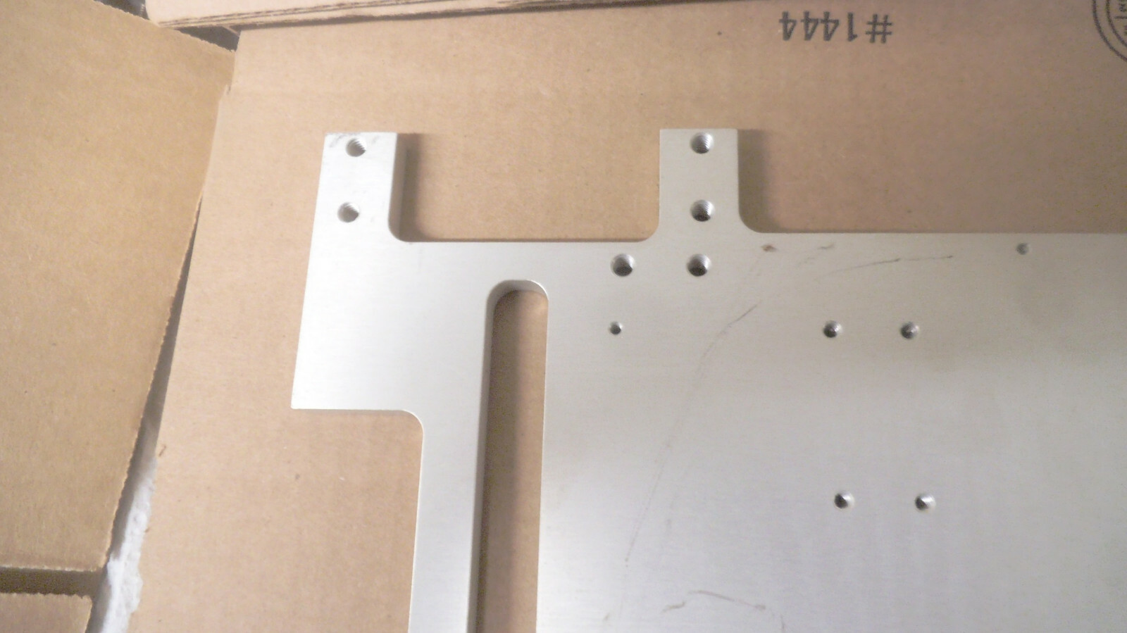 Aluminum plate or bracket, 19-3/8″ x 9-7/8″ x point 380″ thick