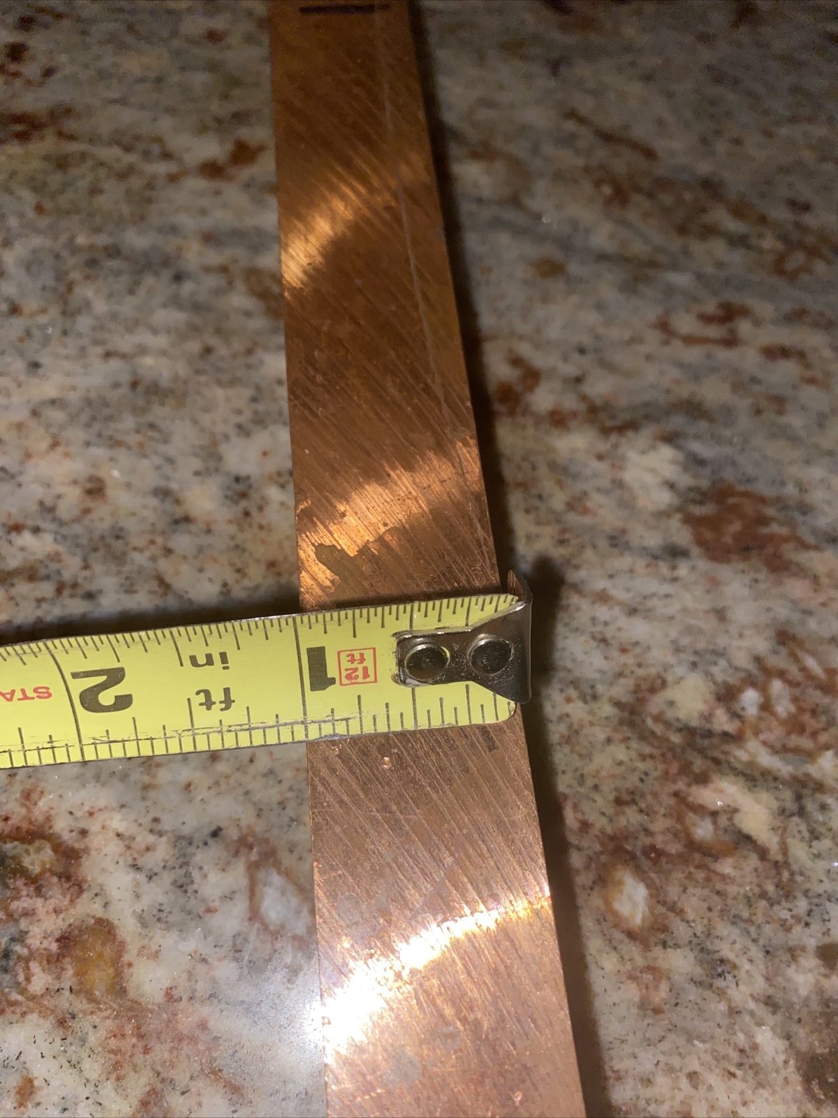 110 Copper Flat Bar 1″ x 1-1/8” x 9.5” Long — Copper Bus Bar Stock