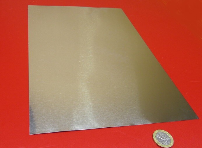 18-8 Stainless Steel Sheet, Full Hard, .002″ x 8.0″ x 12″, 2 Pieces