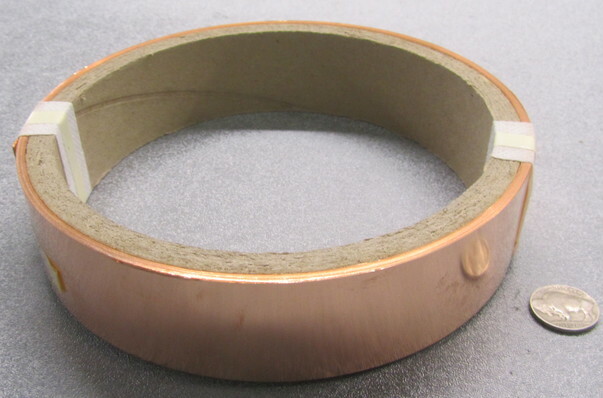 110 Copper Foil Soft Temper .003″ Thick x 1 1/2″ Wide x 100 Foot Length