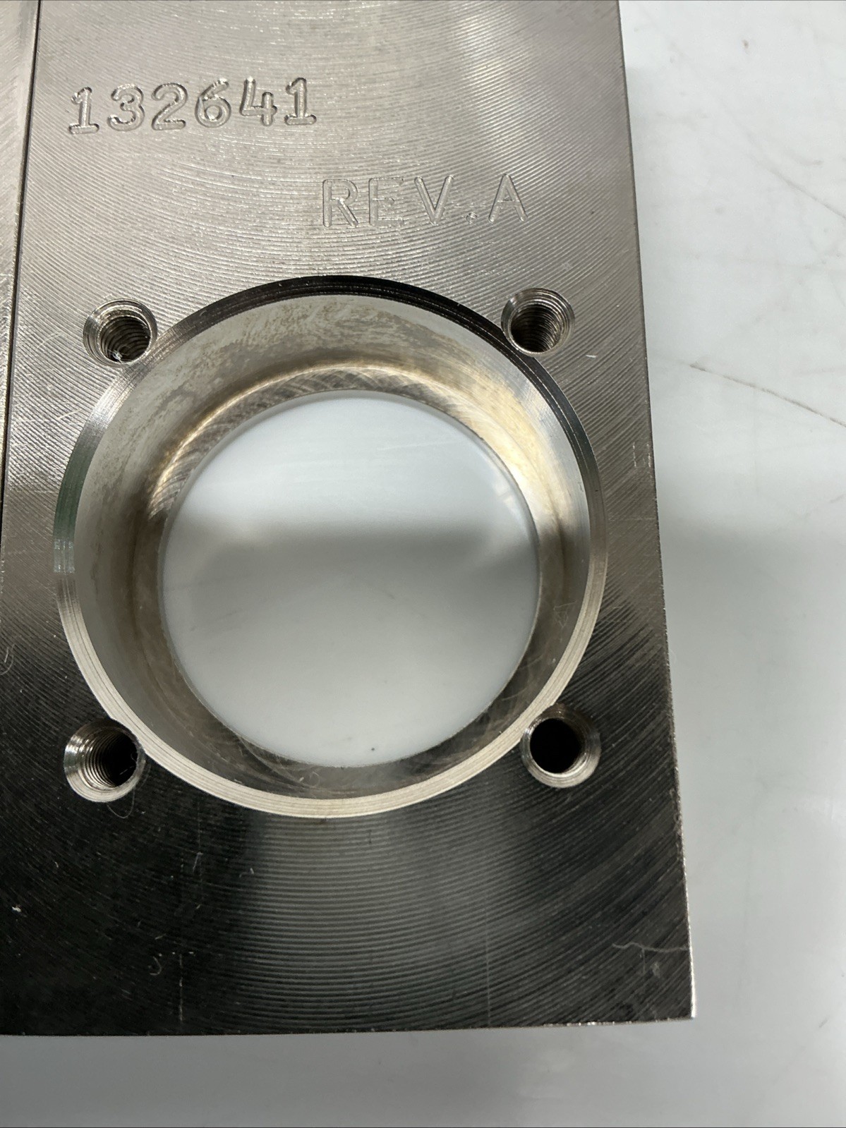 Machined Aluminum Mounting Block Flange Plate PN 132641 Rev A Lot Of 4. X-601