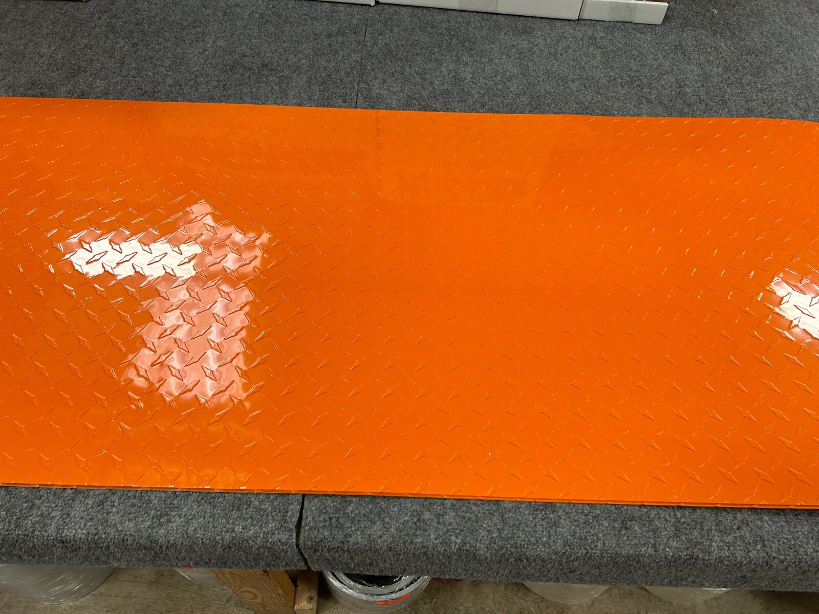 UTILITY Orange Aluminum Diamond Tread Plate .025″ Thick – 24″ x 10′ (2-Pack)