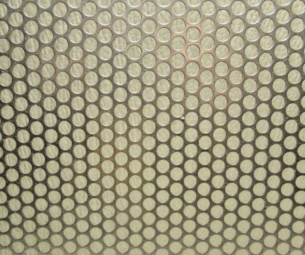 1/4″ HOLES–16 GA.-(0598)-304 STAINLESS PERFORATED SHEET— 11″ X 9-3/4″