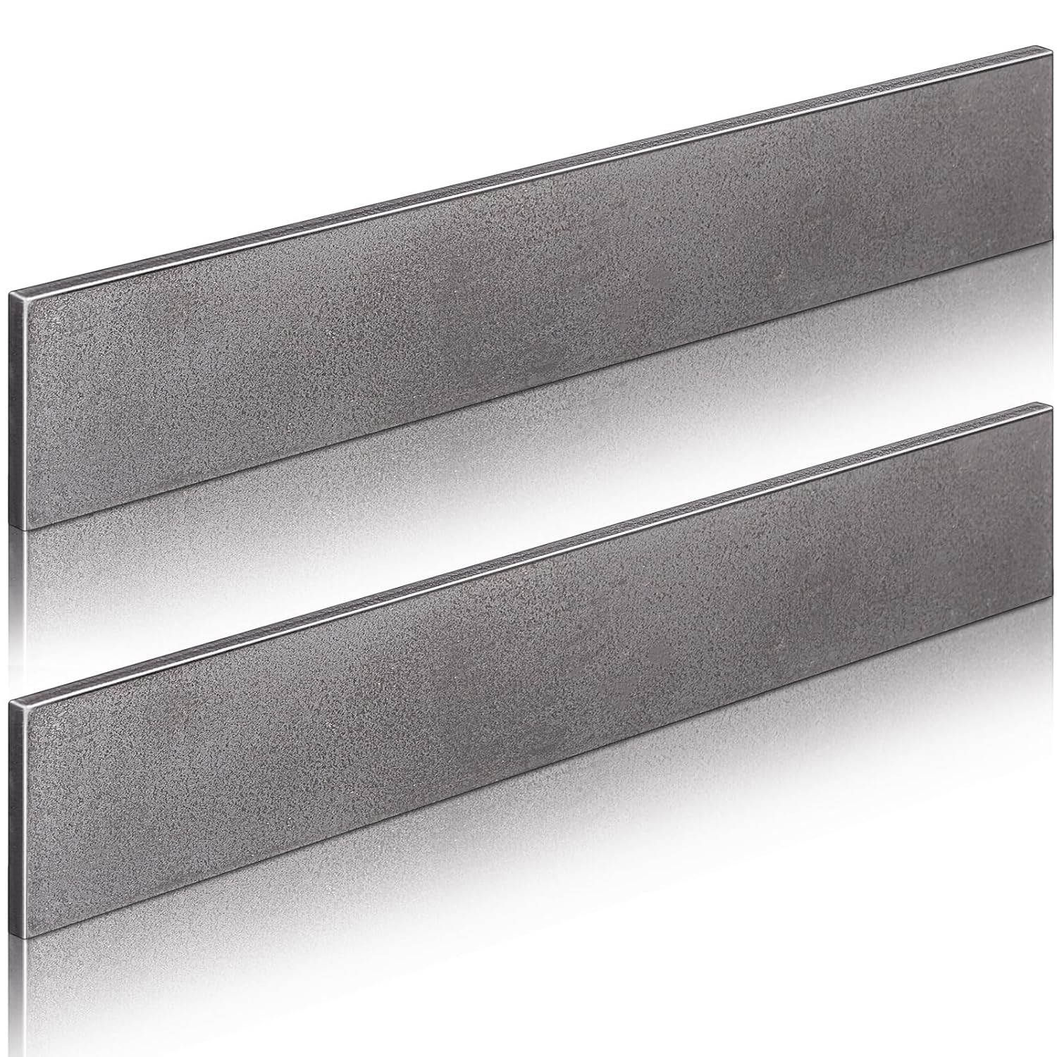 Hicarer 2 Pcs 2 x 1/4 x 12 Inch Steel Flat Bar Metal Stock Hot Rolled Steel Plat