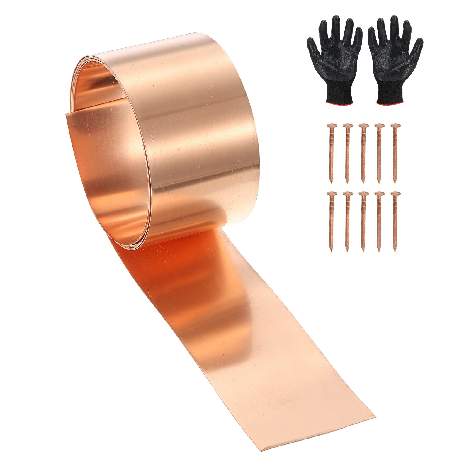Copper Sheet Roll 2″ x 5 Ft 24 Gauge(0.5mm) Thickness DIY (1 Pack, Copper)