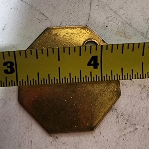 32 Round 7 Hexagon Brass Tags ID Discs Stamping Engraving Key Chain Labels