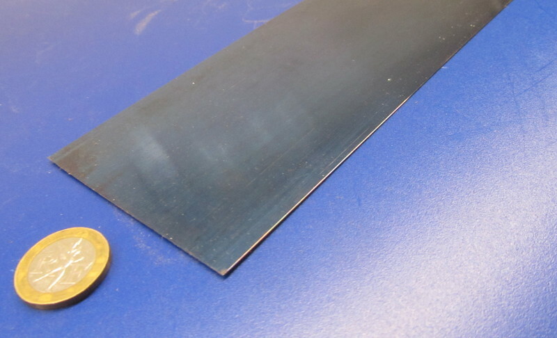 1095 Hard Blue Tempered Spring Steel Shim .015″ Thick x 3.00″ Wide x 600″ Long
