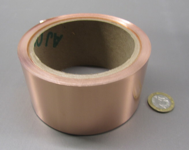 110 Copper Foil Soft Temper .005″ Thick x 2.0″ Wide x 100 Foot Length
