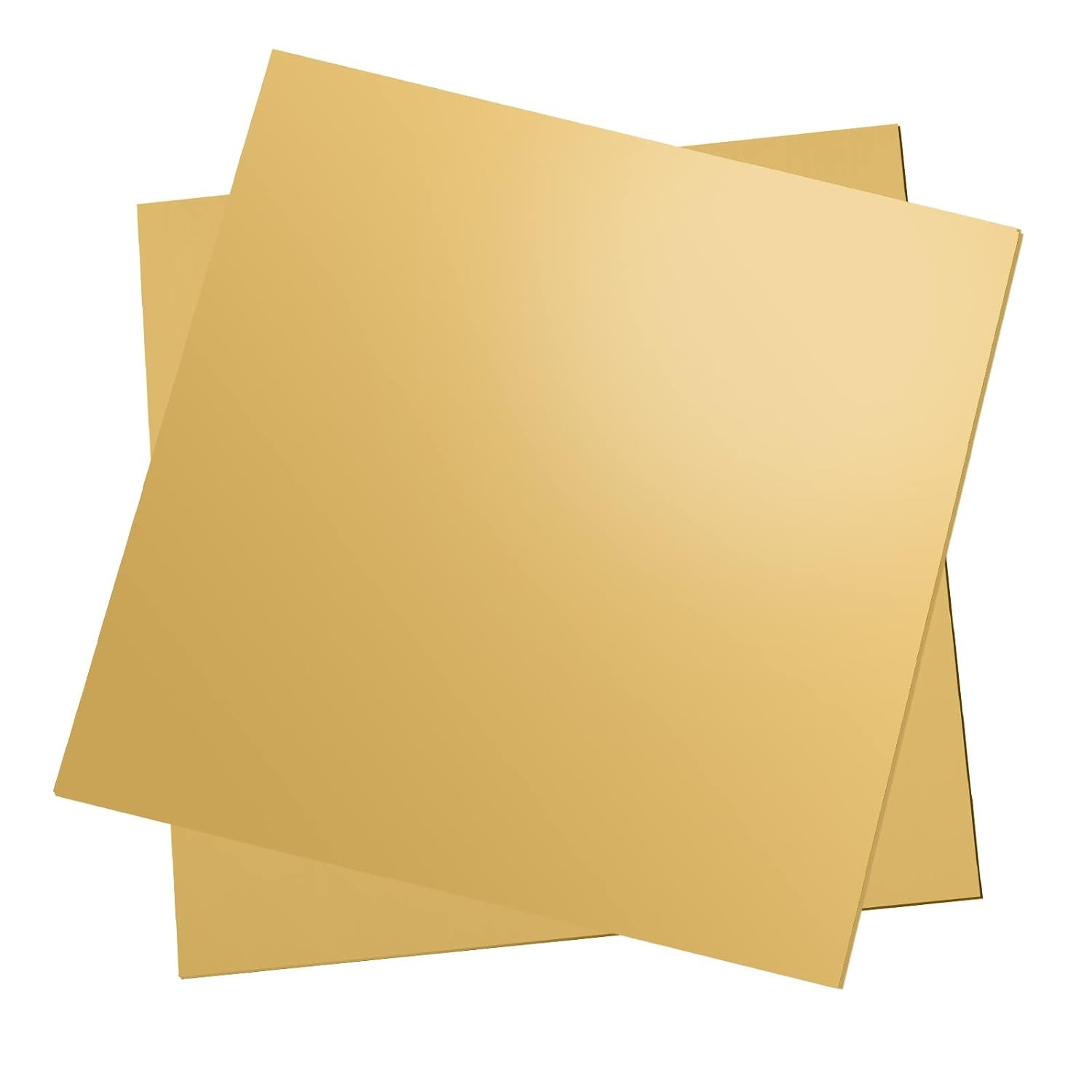 2 Pcs Brass Sheet, 6″ x 6″, 24 Gauge(0.5mm) Thickness, No Scratches, Film Attach