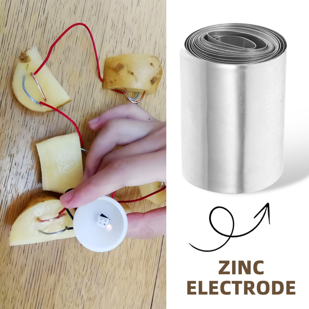 Fruit Battery Experiment Supplies Replaceable Zinc Strips Anode Electrode