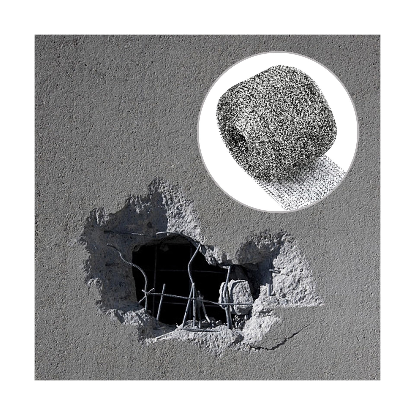 5”x 100 ft Stainless Steel Mesh Roll, Rusty-Proof Flexible Stainless Steel