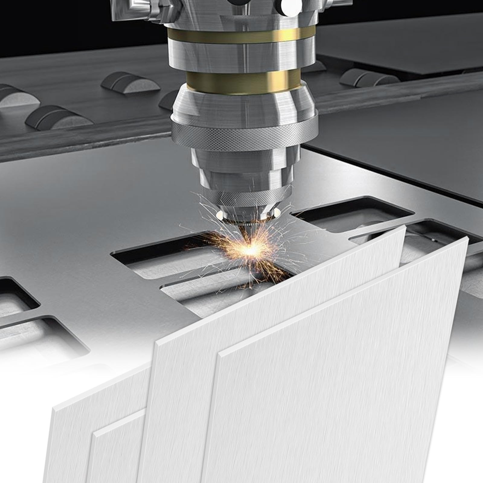 4 Pack 6×12 Aluminum Sheet Metal 5/64″ (0.08″) Thin Plates, Polished, Crafting &