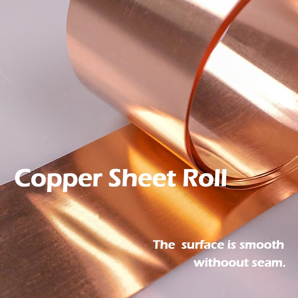Copper Metal Foil Roll 0.05mm Ã— 50mm Ã— 1000mm Copper Sheet Copper Strip
