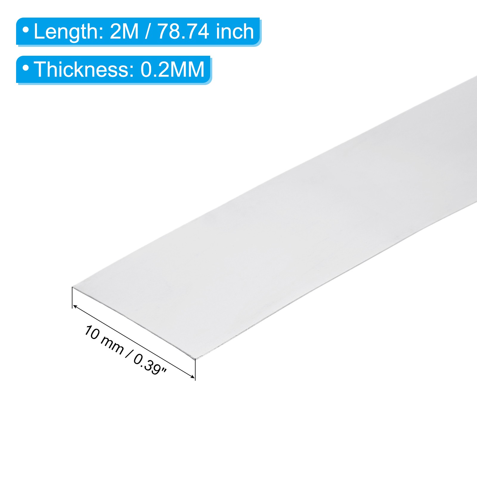 0.39in x 78.7in Aluminum Flashing, 1pcs Aluminum Flashing Roll Roofing 0.2mm