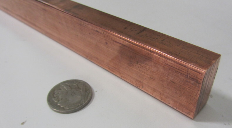 182 Copper Bar 1/2″ Thick x 1.0″ Wide x 3 Foot Length