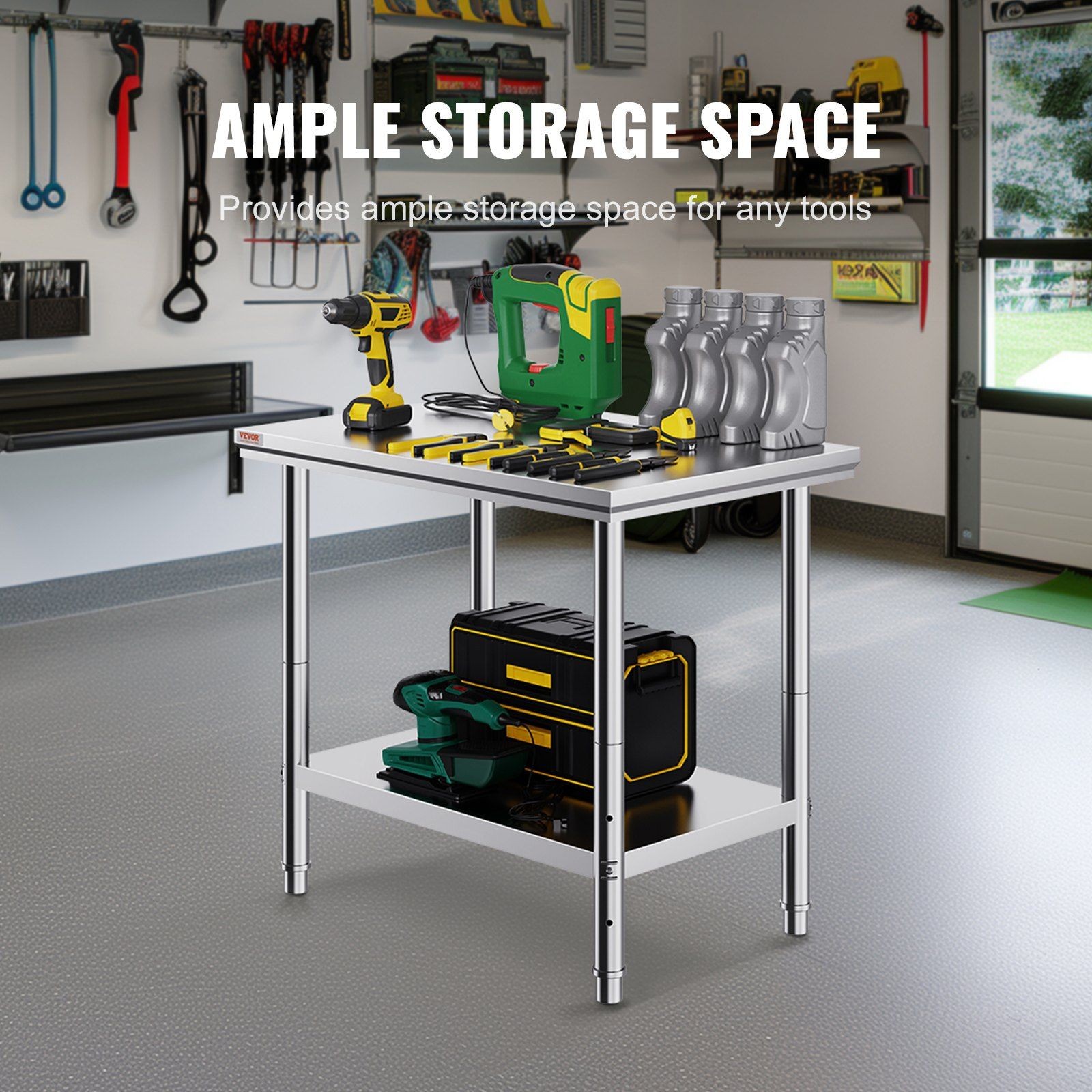 Industrial 35x24x31in 700lb Load Table Stainless Steel Work Platform