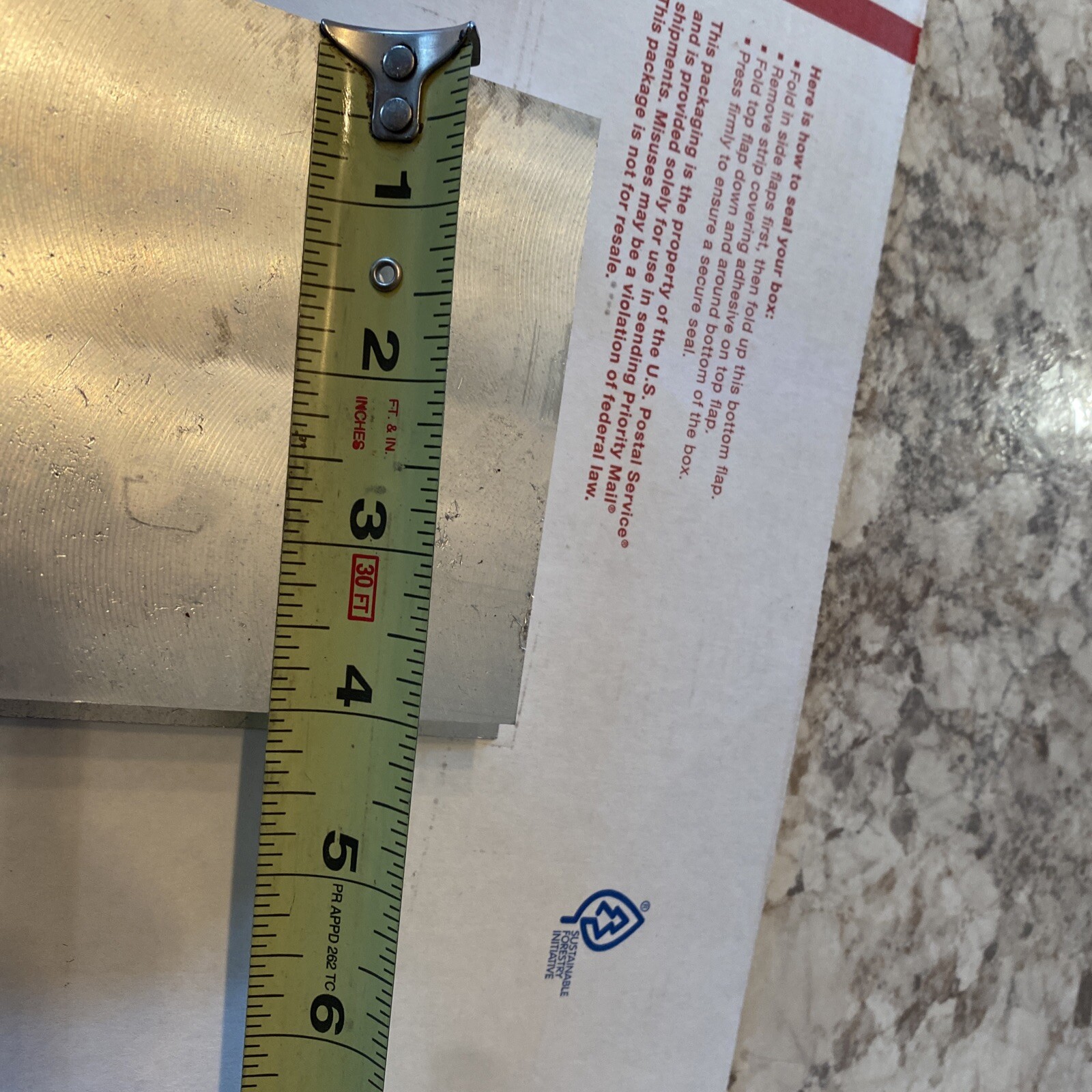 KAISER aluminum plate 6061-T651 3/4″ X 13” X 4″ Made In USA