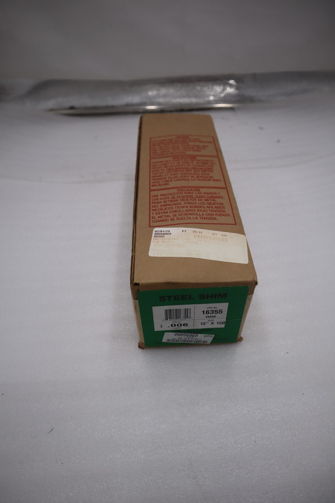 NEW Precision Brand 16355 Shim Stock Roll Cold Low Stl STOCK H323