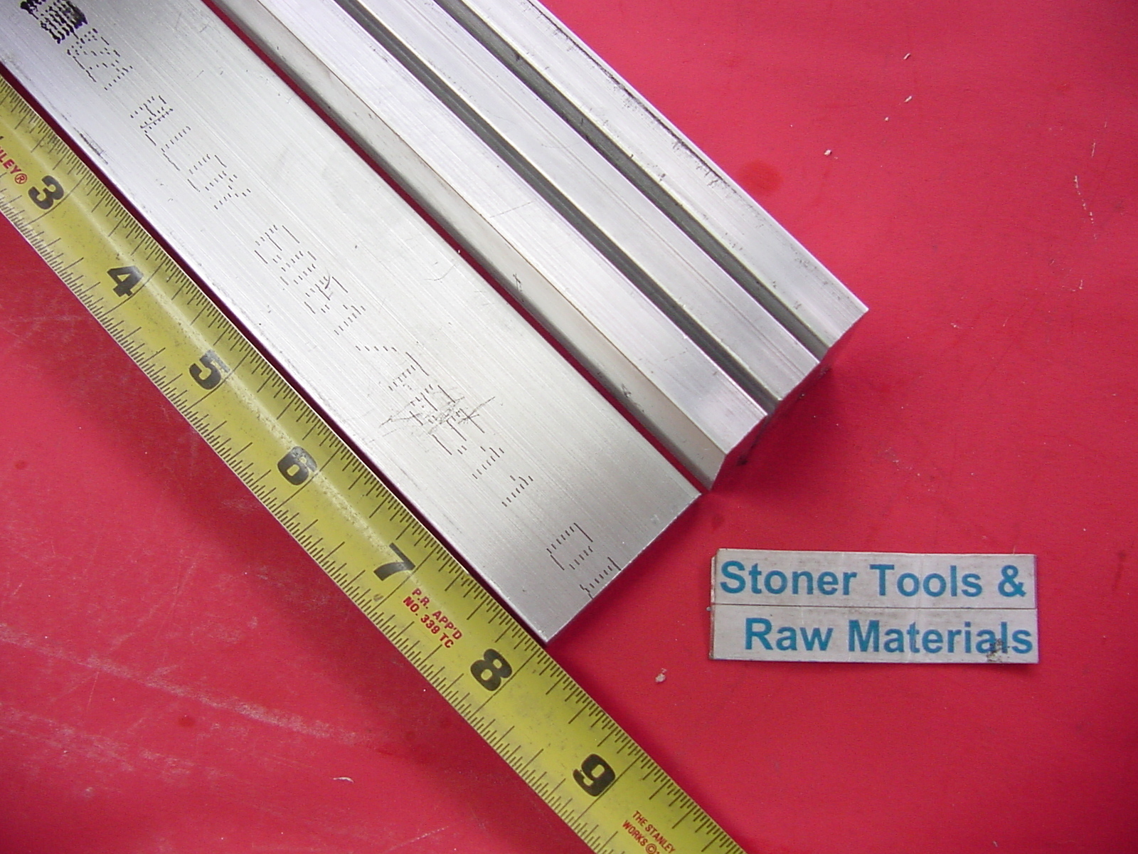 4 Pieces 3/8″x 2″ ALUMINUM FLAT BAR 8″ long 6061 T6511 Solid Extruded Mill Stock