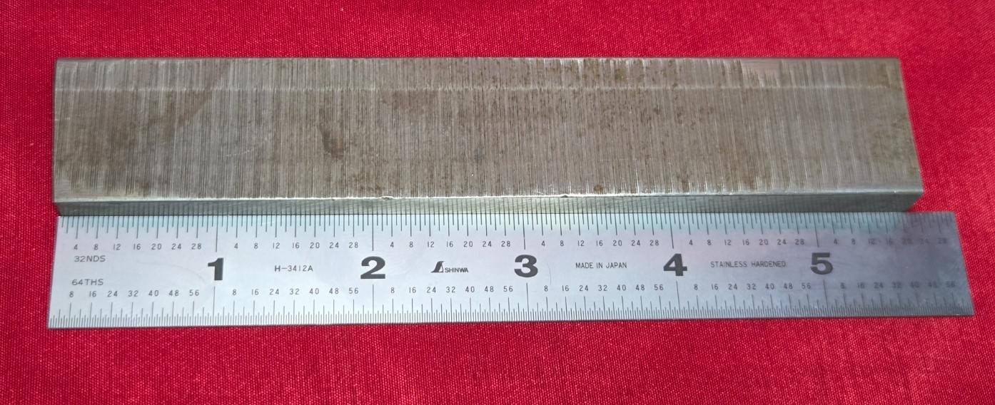 D2 Tool Angled Steel Block Billet 5.7″ x 1″ Wide – 8.3 Oz.