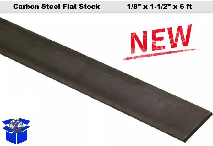 Steel Flat Bar Stock 1/8″ x 1-1/2″ x 6 Feet Rectangular Unpolished 1018 Alloy