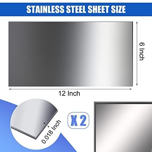 Stainless Steel Sheet, Metal Sheet for Crafting, Flat Sheets of Metal for DIY 2