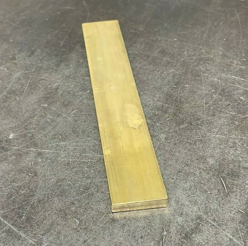 Brass Flat Bar Stock 1/2″ X 1″ X 6″ C360 1/2″ Hard Brass