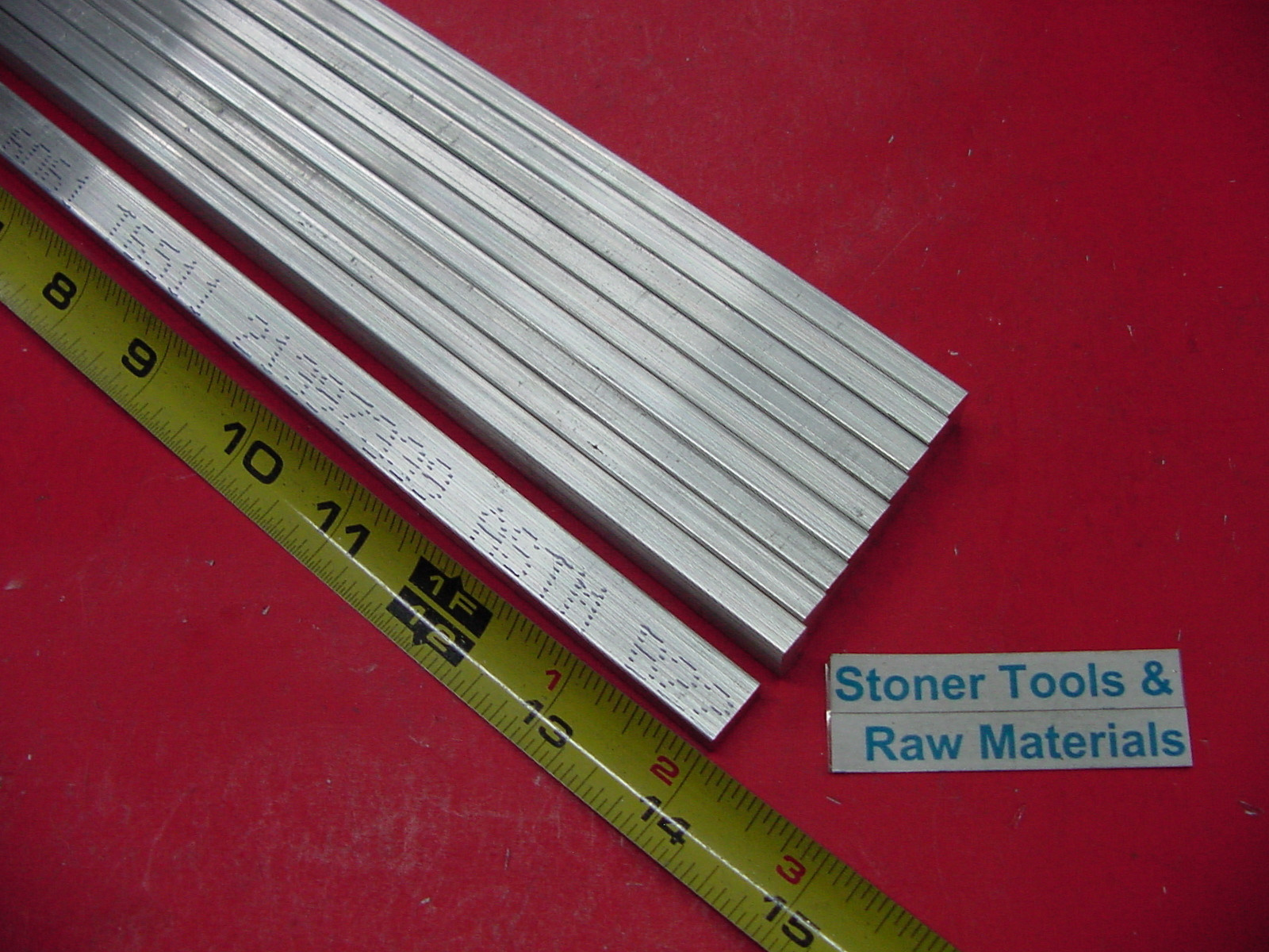 10 pieces 1/4″ X 1/2″ ALUMINUM 6061 T6511 FLAT BAR 14″ long Extruded Mill Stock