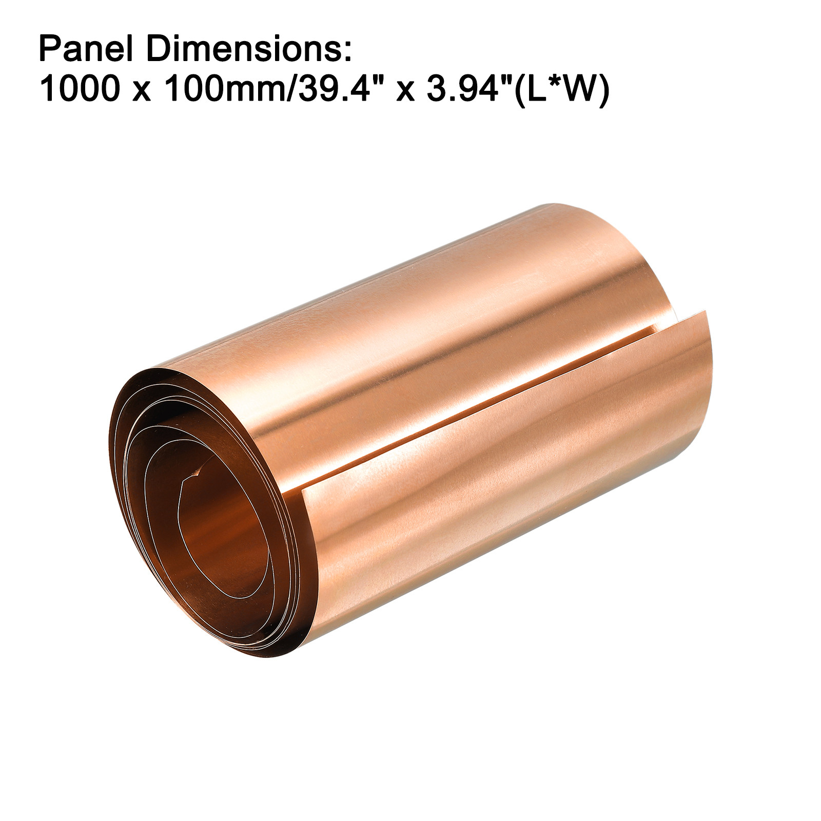 Copper Sheet Roll Metal Foil Plate 1000mm x 100mm x 0.15mm