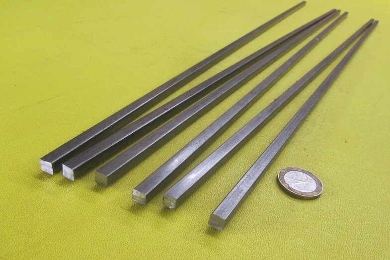 1018 Steel Square Bar, 1/4″ Thick x 1/4″ Wide x 24″ Length, 6 Units, 12 Ft