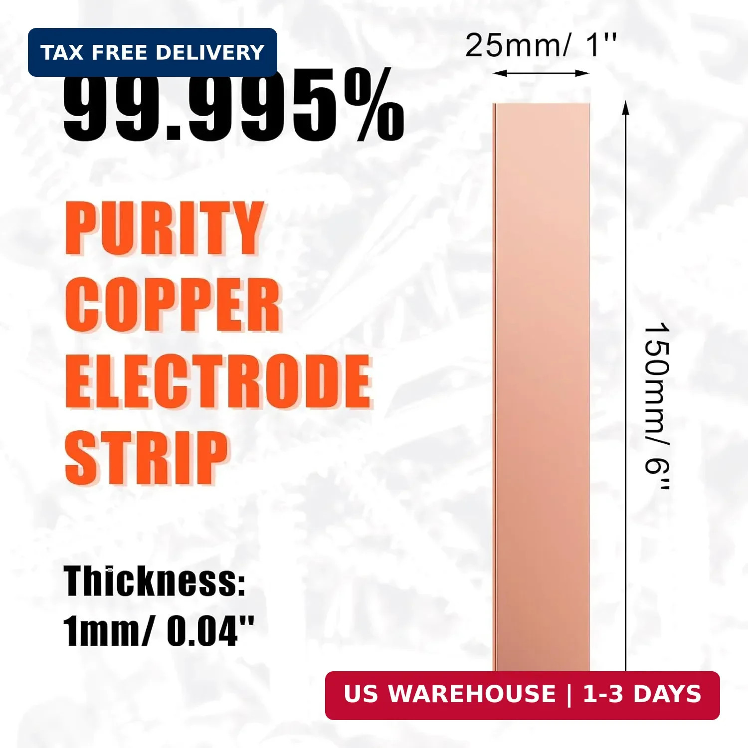 10 Pack Pure Copper Anode Sheet (99.995% Pure) for Plating and Electropla