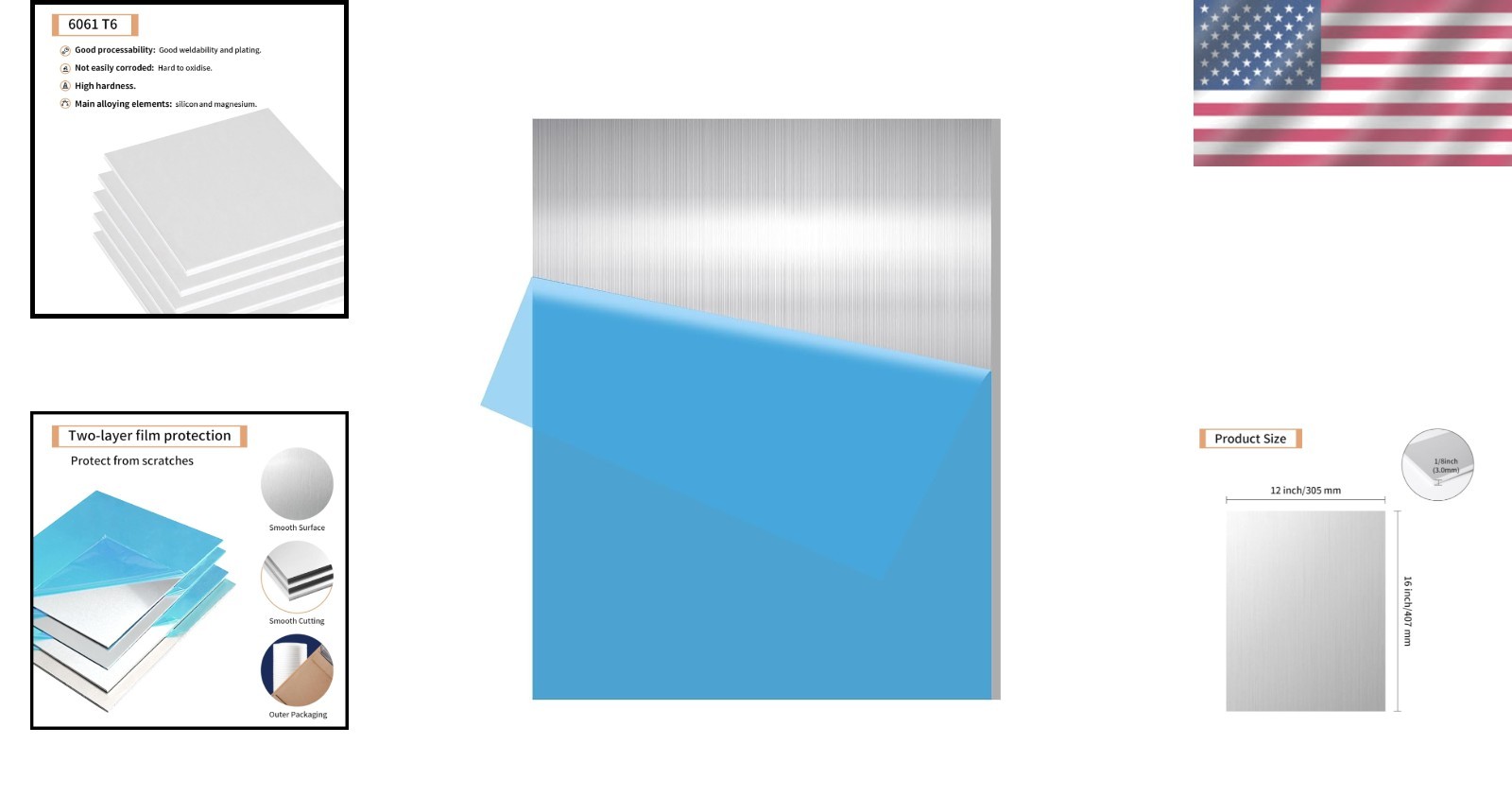 DIY Craft Aluminum Sheet Metal 12x16x1/8 – Heat Treatable