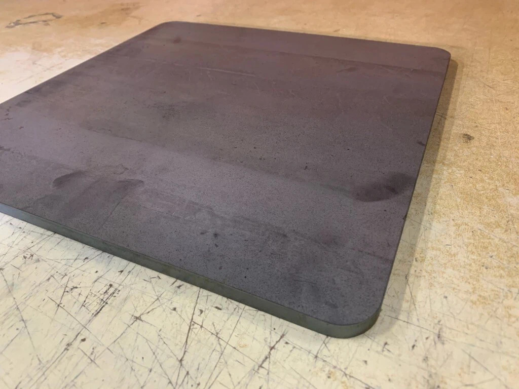 1/4 x 16″ x 16″ Rounded Corners Plate, A36 Steel, 0.25″ Thick, Use for Pizza Ste