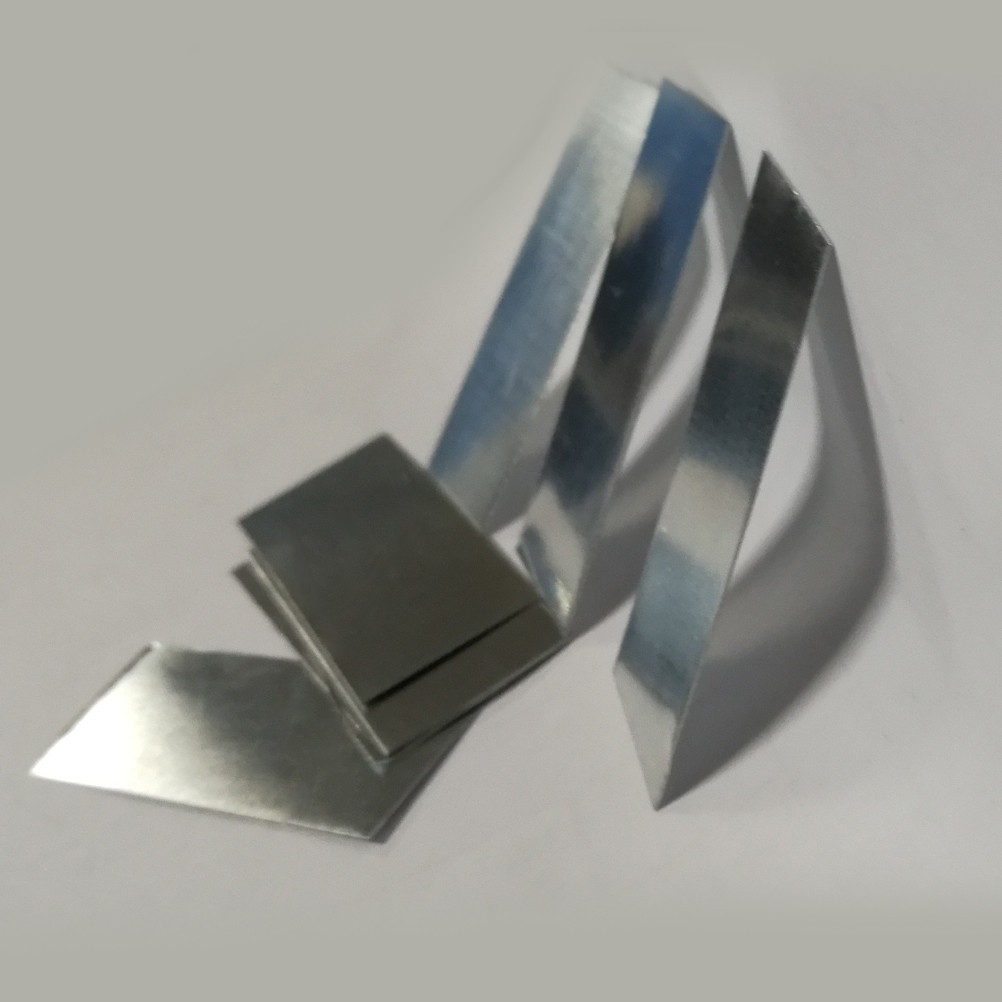 2Pcs Durable Zinc Strips for School Use Scientific DIY Battery Plates Silver