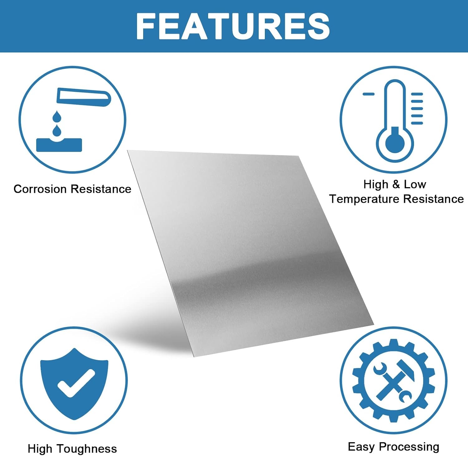 304 Stainless Steel Sheets Metal 12″ x 12″ x 1/64″ (0.02″) Inch 304 Stainless St